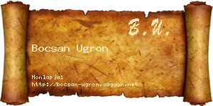 Bocsan Ugron névjegykártya